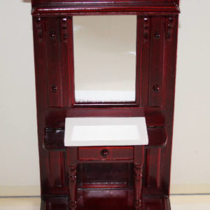 Mahogany hall stand with white top