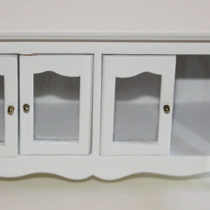 Buffet white timber with glass doors