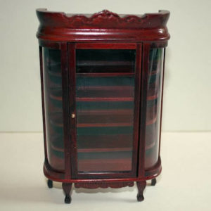 Mahogany curved glass type  cabinet