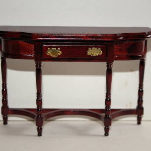 Mahogany curved front hall table