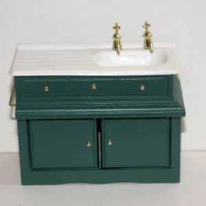 Green kitchen sink