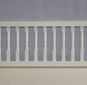 White plastic railing