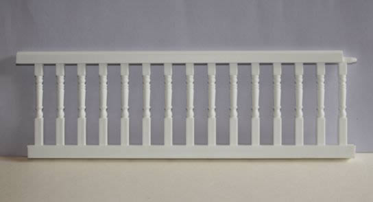 White plastic railing
