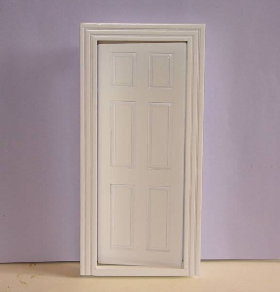 White timber 6 panel door