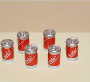 Set of 6 soda cans