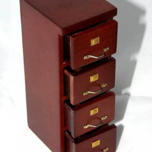 Four drawer filing cabinet walnut