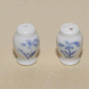 Salt and pepper shakers-blue flower trim