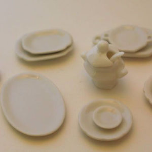 White serving set  13 pce