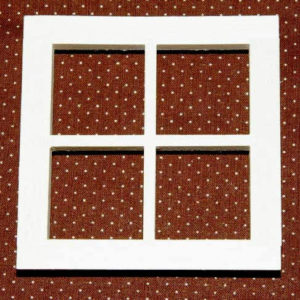 Wooden four pane window