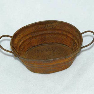 Oval shaped rusty tub