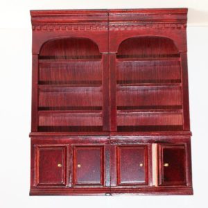 Mahogany double book case