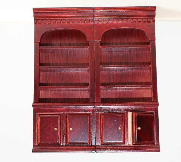 Mahogany double book case