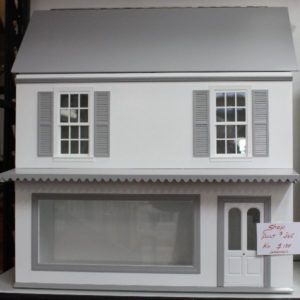 White 2 storey shop and dwelling