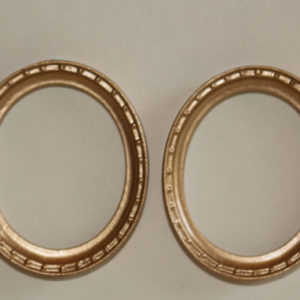 Gold double decorated oval frame