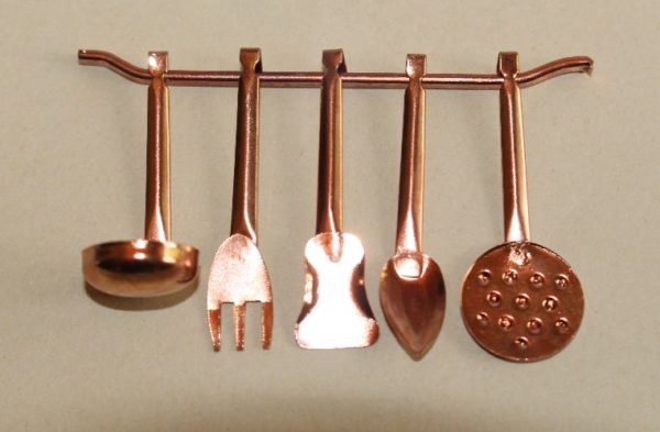 Copper Utensils on Hanger