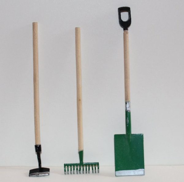 Green Metal Garden Tools 3pce