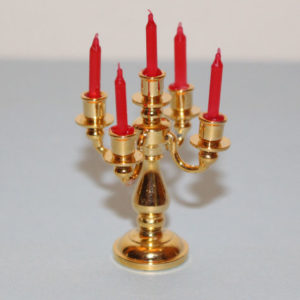 Candelabra -  5 red candles