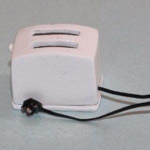 White metal toaster