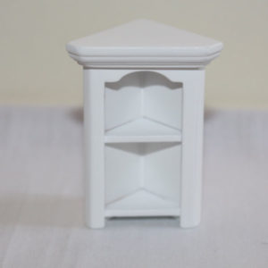 Corner book shelf, white