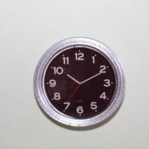 Wall  Clock  Round with Black Face