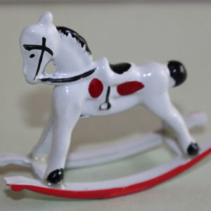 Rocking Horse White Metal