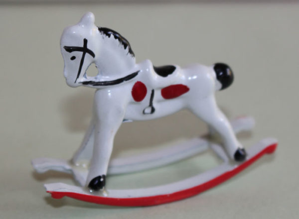 Rocking Horse White Metal