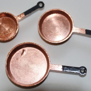 Copper Metal Frypan 3pce Set
