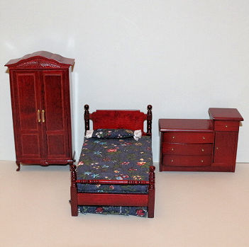 Bedroom Set Mahogany 3 Pce